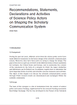 Recommendations, Statements, Declarations and  Activities of Science Policy Actors on Shaping the  Scholarly Communication System